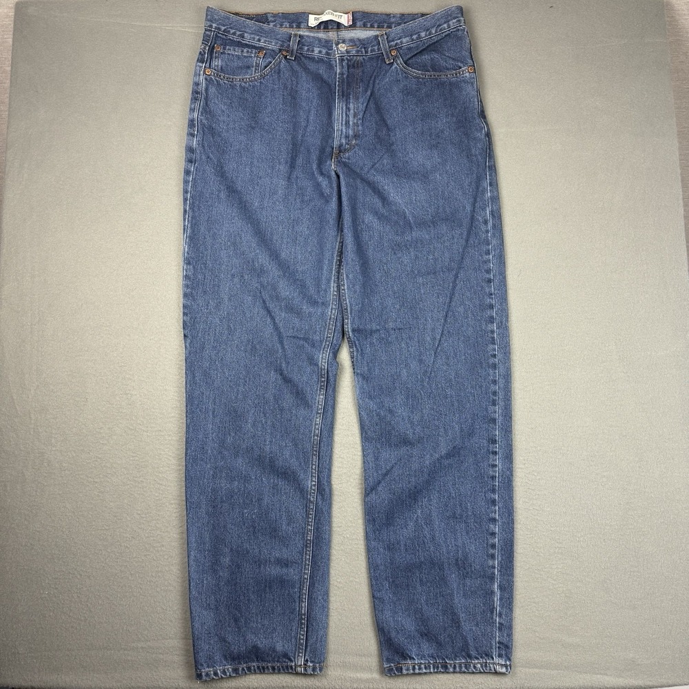 Vintage Levi's 550 Jeans Mens 38x34‎ Y2K Baggy Blue Distressed Denim Classic
